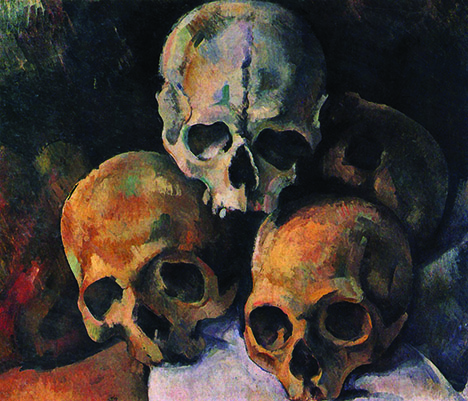 3 skull pyramid-Cezanne